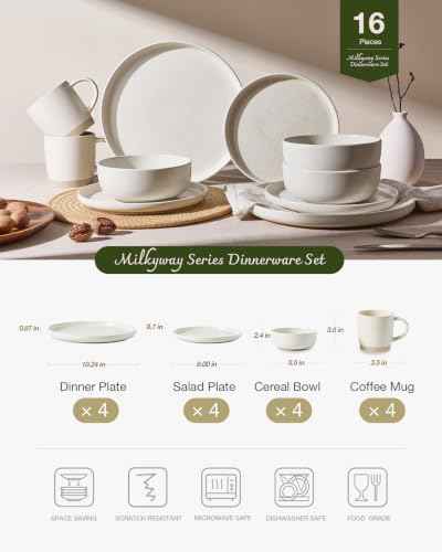 Milkyway 16 Piece Dinnerware Set with Mugs (4 Count)