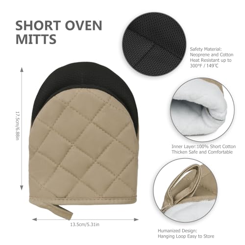 1 Pair Short Oven Mitts