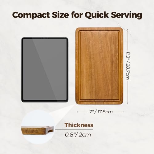 Small Acacia Wood Cutting Board for Kitchen