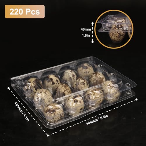 220 Pack Quail Egg Cartons (220 Count)
