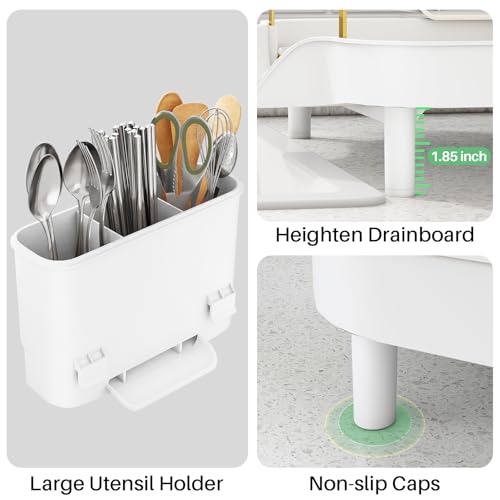 Expandable Dish Drying Rack for Small Kitchen Counter