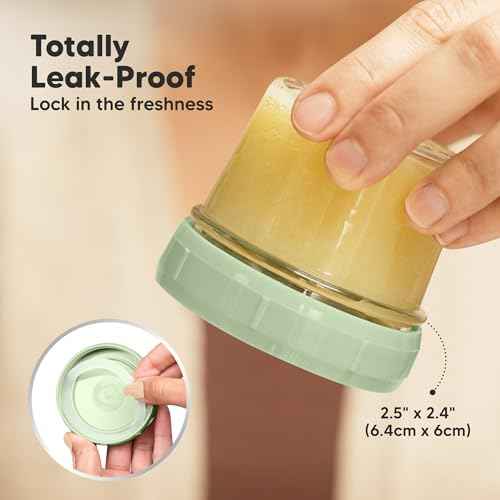 6pk 4oz Glass Baby Food Containers with Lids (6 Count)