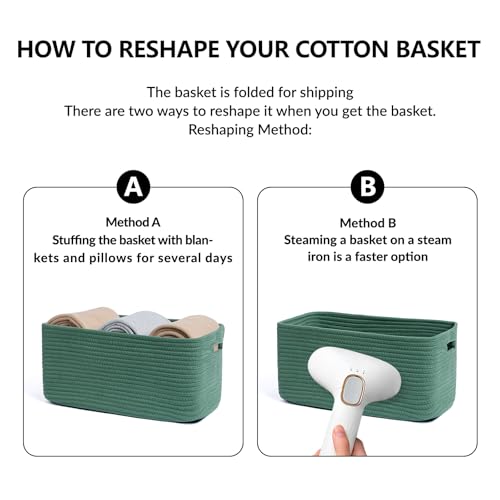 Large Storage Baskets for Shelves (3 Count)