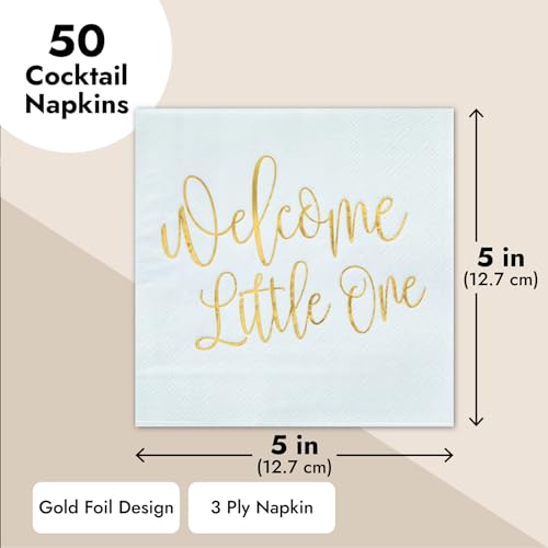 Pastel Blue Party Napkins (50 Count)
