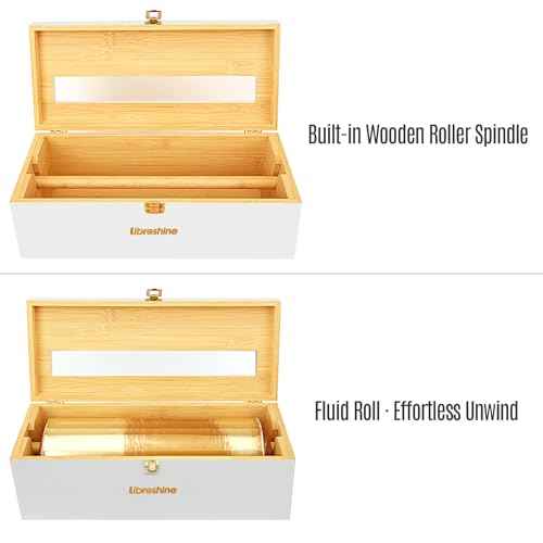 12 Inch Bamboo Plastic Wrap Dispenser with Cutter