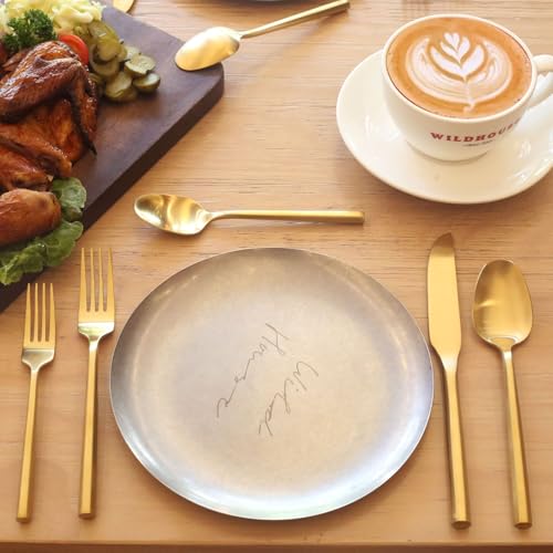 Matte Gold Silverware Set Hexagon Handle 30