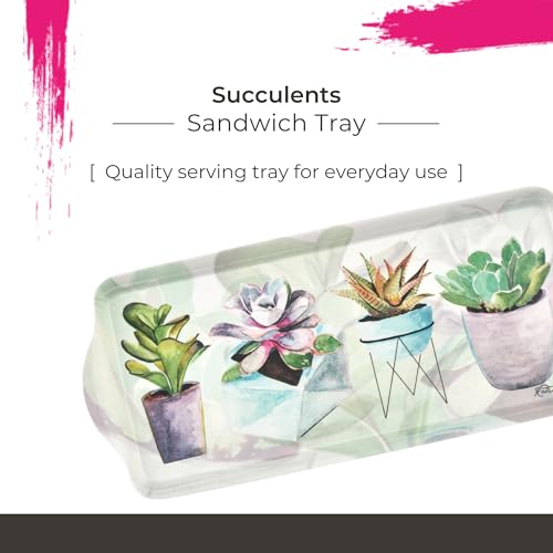 Succulent Sandwich Tray Decorative Rectangular Melamine