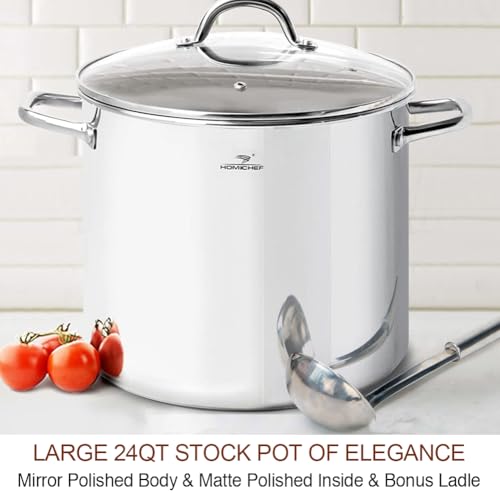LARGE STOCK POT 24 Quart With Lid