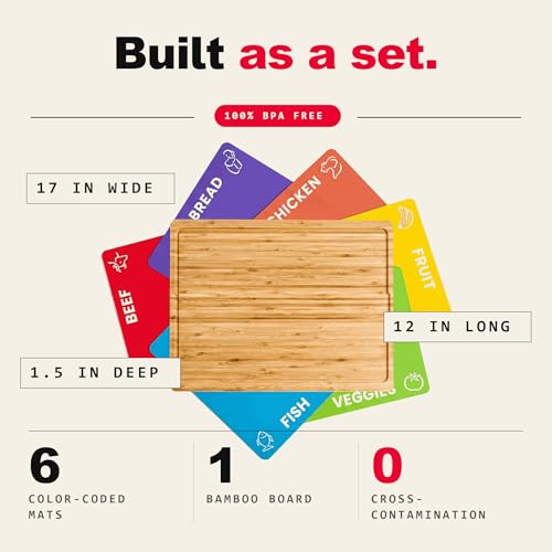 Personalized bamboo cutting board set (6 Count)