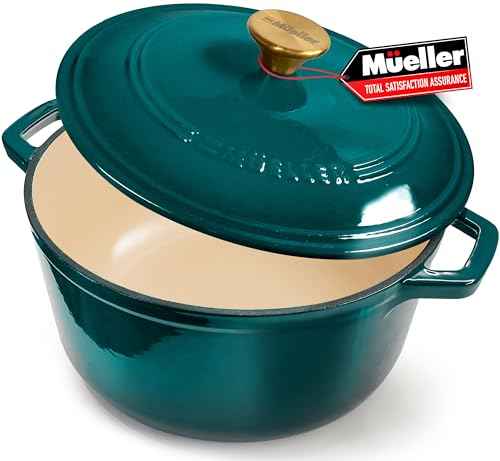 MUELLER HOME 7.5 QT Enameled Cast Iron Dutch Oven