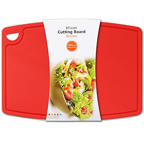Extra Large Thick Silicone Cutting Boards for Kitchen 14.6'' x 10.43'' Flexible Cutting Chopping Boards (5 Count)
