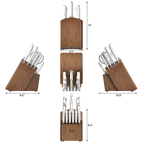 HELENA Series German Steel Forged Knife Block Set (17 Count)