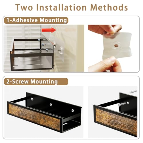 Spice Rack Wall Mount for Large Spice Jars (6 Count)