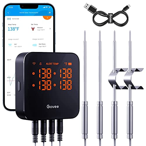 WiFi Meat Thermometer Digital with 4 Probe