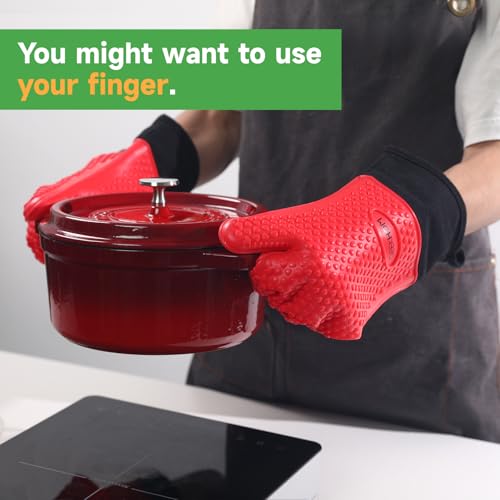 BBQ Gloves Heat Resistant Oven Mitts (2 Count)