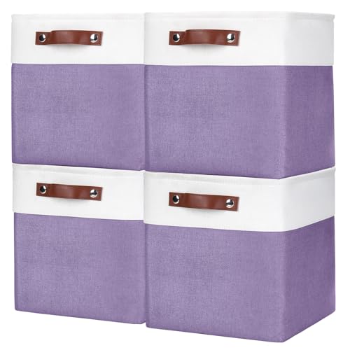 Collapsible Fabric Storage Cubes 11x11 Cube Storage Bins (4 Count)