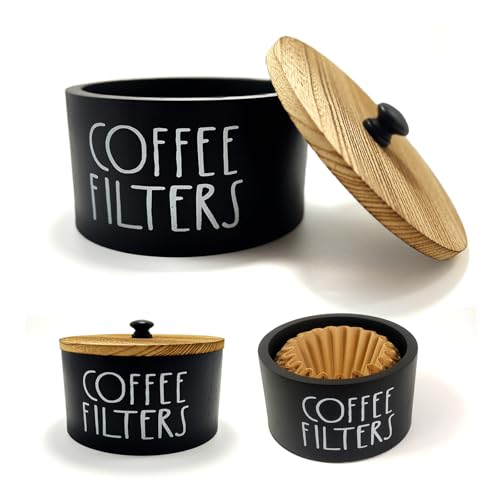 Wooden Coffee Filter Holder With Lid