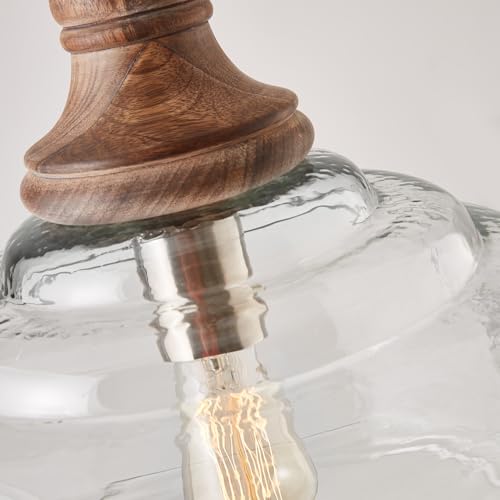 Capital Lighting 330318YG Julian Coastal Style Clear Organic Rippled Glass Dome Pendant