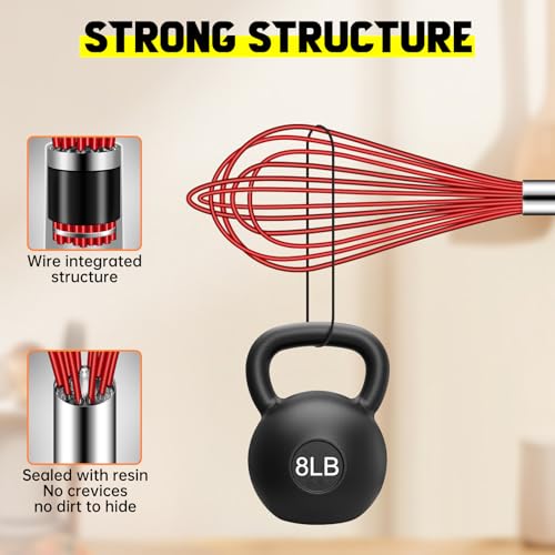 4 Pieces Silicone Whisks Set (4 Count)