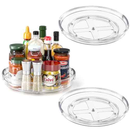 3 Pack 10.6'' Lazy Susan Organizer Turntable for Cabinet