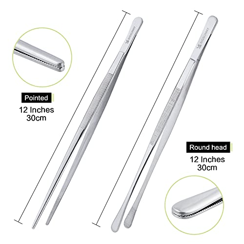 Stainless Steel Food Tweezers Multi (2 Count)