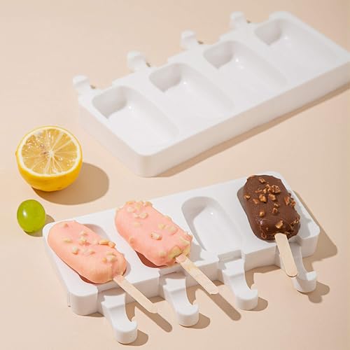 2 Larger Cakesicle Molds Silicone with 100 Wooden Sticks & 100 Parcel Bags