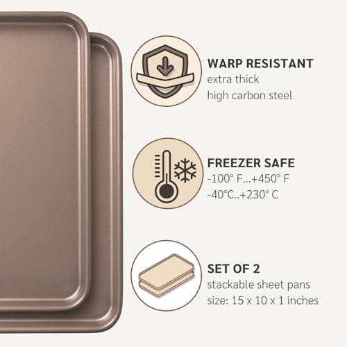 10 x 15 inch Nonstick Jelly Roll Sheet Pan 2 (2 Count)
