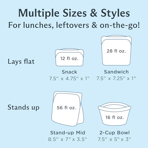 Premium Reusable Silicone Storage Bags (4 Count)