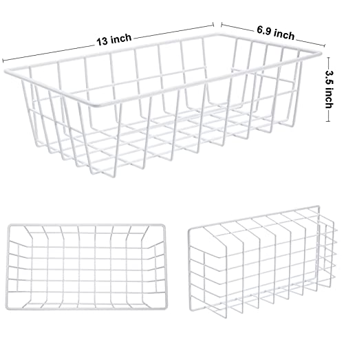 Freezer Organizer Bins for Upright Freezer Metal Wire Baskets (6 Count)