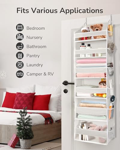 Over The Door Organizer with 6 Large Pockets 12 Side Pockets