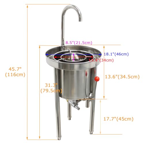 Commercial Rice Washer Kitchen Rice Washing Machine Hydraulic Pressure Type 44lbs Capacity