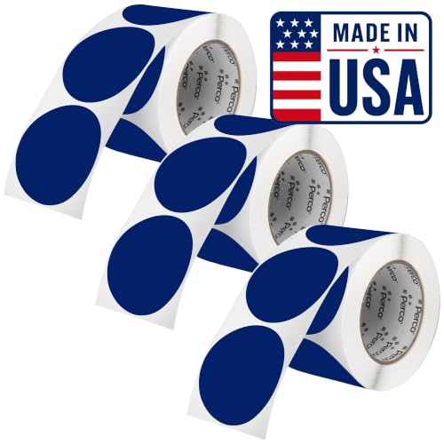 Dark Blue Perforated Round Circle Dot Sticker 3 (3 Count)