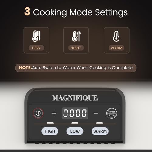 4 Quart Casserole Programmable Slow Cooker with Ceramic Baking Dish