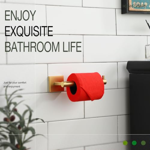 Toilet Paper Holder Tissue Paper Dispenser for Bathroom Toilet Roll Holder Brushed Gold Stainless Steel B2005BG