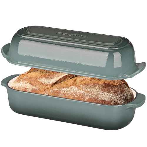 Enameled Cast Iron Loaf Pan with Lid