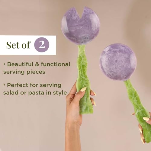 Lavender & Sage Resin Salad Servers
