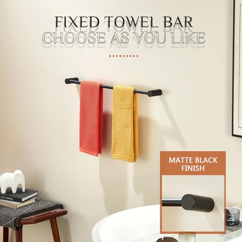 Towel Rack Black Bathroom Wall Mounted Towel Holder 20