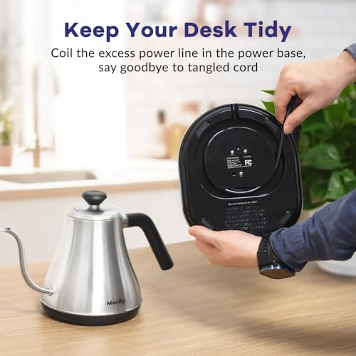Electric Gooseneck Kettle With LCD Display Automatic Shut Off Retro Coffee Kettle Temperature Control Hot Water Boiler to Pour Over Tea