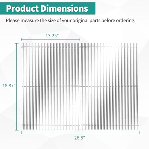 9MM 18 7 8" Stainless Steel Genesis 2 Grill Grates for Weber Genesis ii E