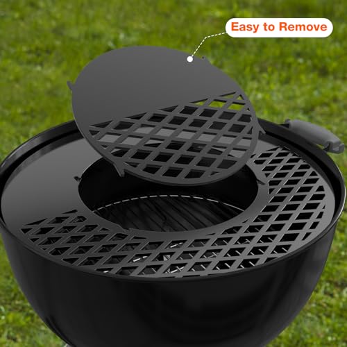 BBQ Griddle and Grate Combo Kit for Weber 22 inch Kettle Charcoal Grills