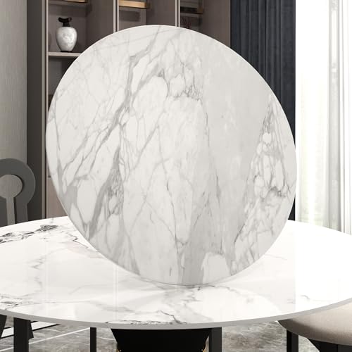 19.69" Lazy Susan for Table Top Sintered Stone Rotating Serving Tray for Dining Table