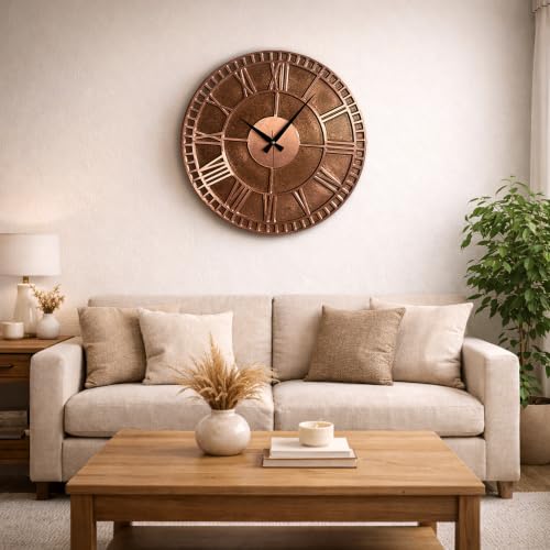 Handmade Copper Wall Clock Artisan Touch in Every Piece