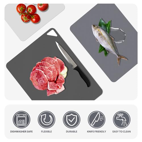 Flexible Plastic Cutting Boards for Kitchen (6 Count)