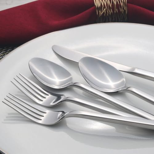 Cube 40 Piece Forged Stainless Steel Flatware Set Cutlery Set (8 Count)
