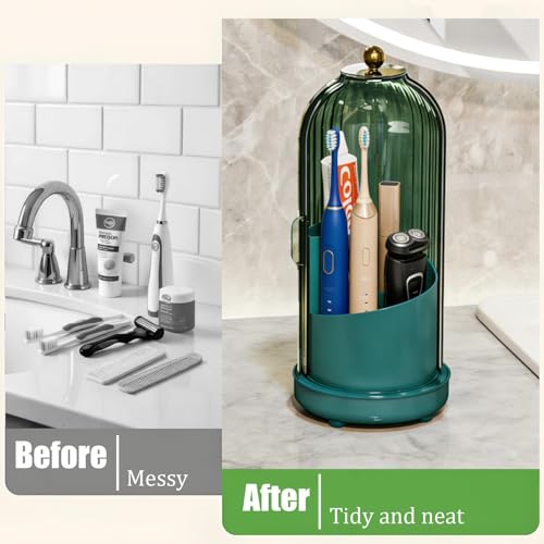 Dustproof Toothbrush Holder Organizer with Drainage