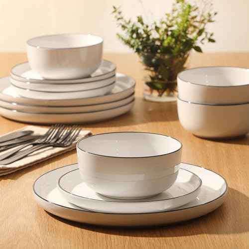 Oslo 12 Piece Porcelain Dinnerware Set