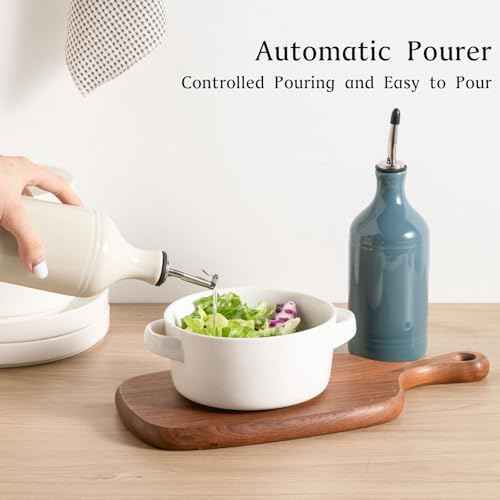 Sweejar Ceramic Olive Oil Dispenser Bottle Set