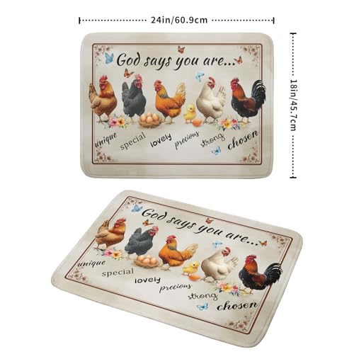 Farmhouse Rooster Dish Drying Mat
