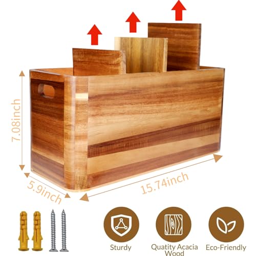 Wooden Kitchen Utensil Holder Organizer for Counter or Countertop