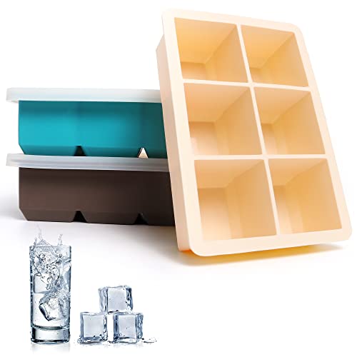 Silicone Ice Cube Trays 3 Pack (3 Count)